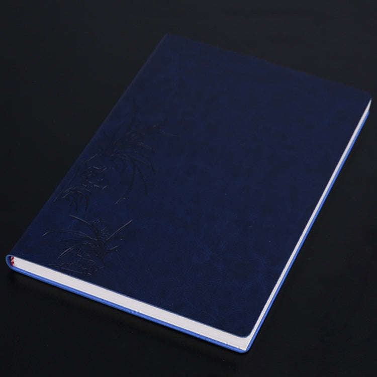 Notebook Student Notepad Diary Book Business Record Book PU Notebook, A5 Plain Weave Blue, A5 Pla...