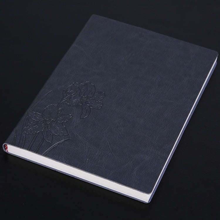 Notebook Student Notepad Diary Book Business Record Book PU Notebook, A5 Plain Weave Blue, A5 Pla...