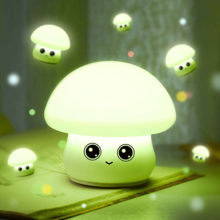 Silicone Colorful Mushroom Night Light Bedside Sleeping Table Lamp, 0.8W