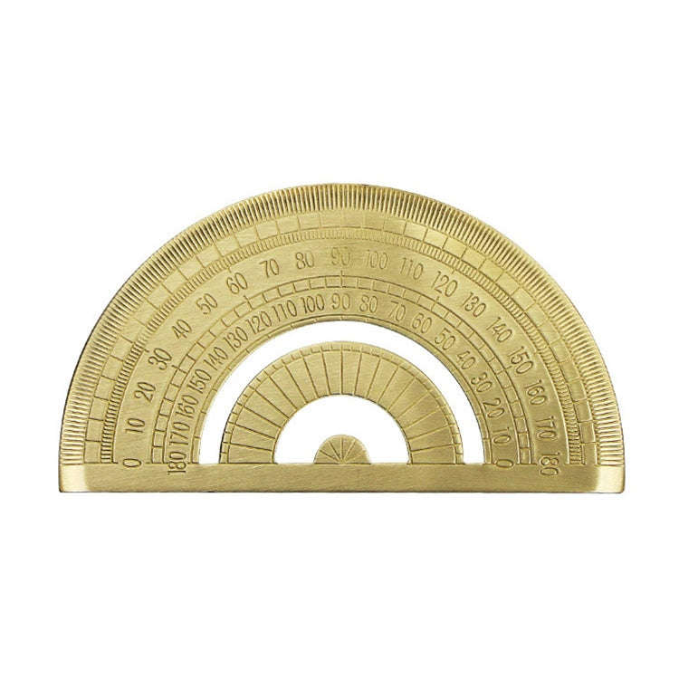 Brass Retro Drawing Ruler Measuring Tools, 0-10cm Isosceles Triangle Ruler, 0-10cm Right Angle Tr...