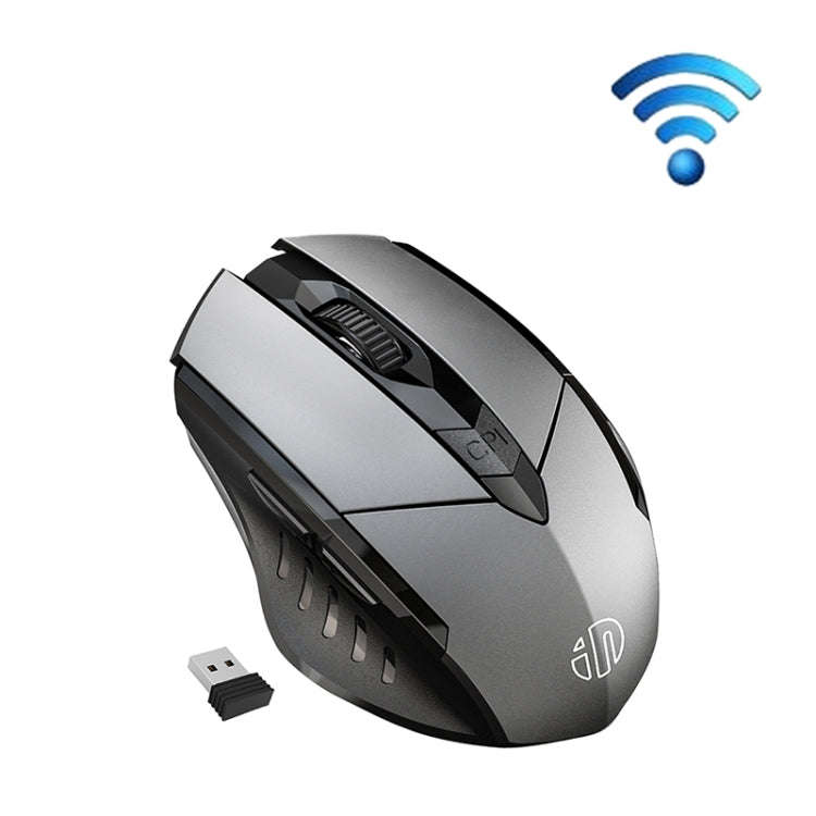 Inphic A1 6 Keys 1000/1200/1600 DPI Home Gaming Wireless Mechanical Mouse, Colour: Gray Wireless+...