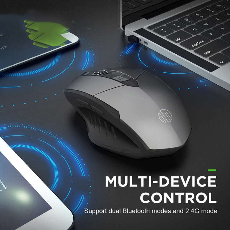 Inphic A1 6 Keys 1000/1200/1600 DPI Home Gaming Wireless Mechanical Mouse, Colour: Gray Wireless+...