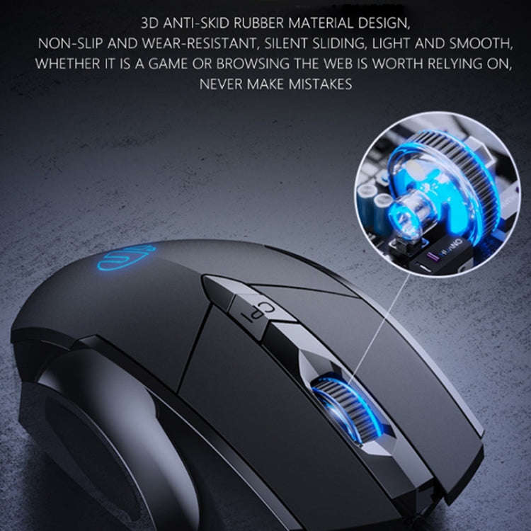 Inphic PW1 Game Mute Macro Definition Illuminated Wired Mouse, Cable Length: 1.5m, Mute Black Bus...