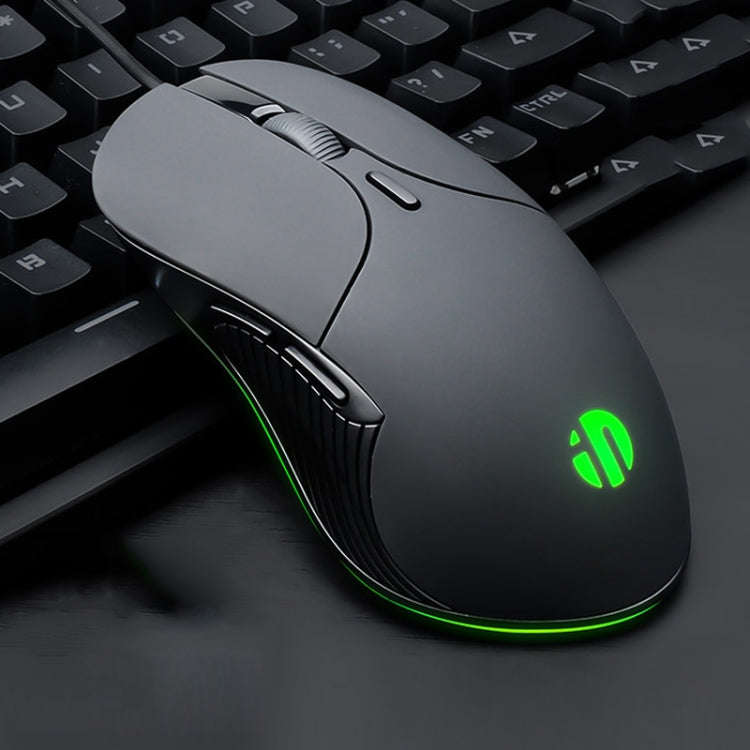 Inphic PB1 Business Office Mute Macro Definition Gaming Wired Mouse, Cable Length: 1.5m, Classic ...