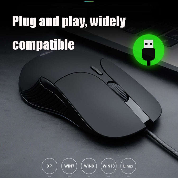 Inphic PB1 Business Office Mute Macro Definition Gaming Wired Mouse, Cable Length: 1.5m, Classic ...