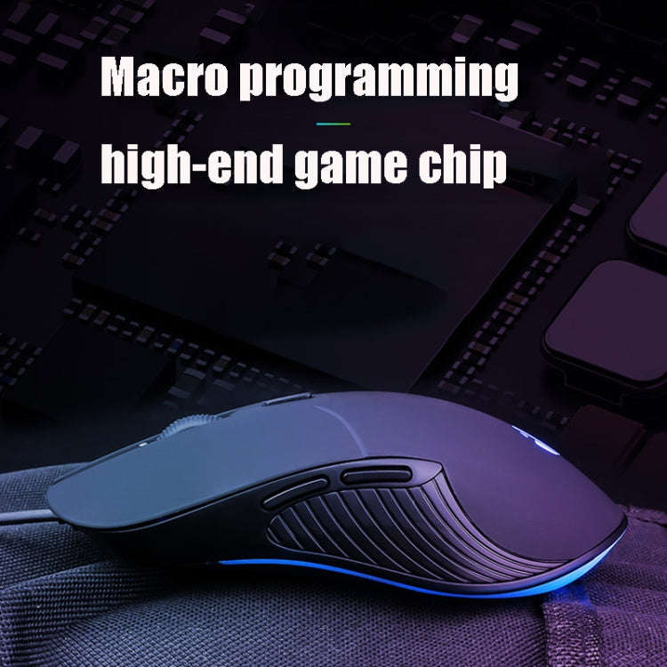 Inphic PB1 Business Office Mute Macro Definition Gaming Wired Mouse, Cable Length: 1.5m, Classic ...