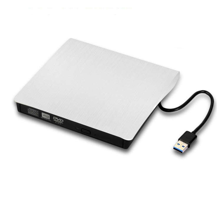 Slim External USB 3.0 DVD RW CD Writer Drive Burner Reader Player For Laptop PC, Brushed Texture ...