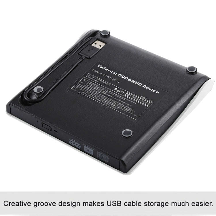 Slim External USB 3.0 DVD RW CD Writer Drive Burner Reader Player For Laptop PC, Brushed Texture ...