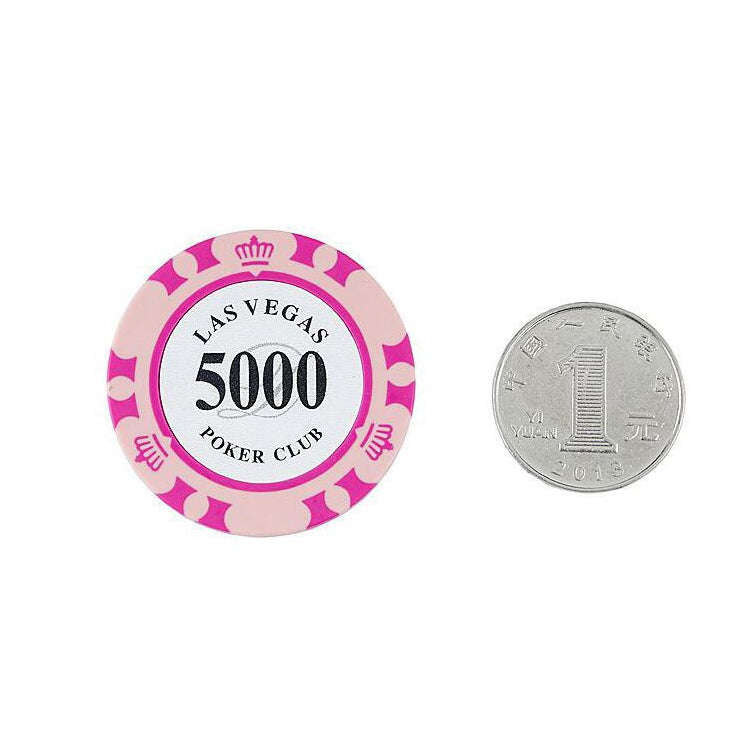 100 PCS Texas Hold'em Clay Chips Professional Casino Coin, 100 PCS Texas Hold'em Clay Chips