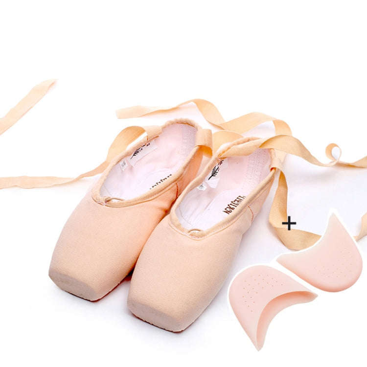 Ballet Lace Pointe Shoes Professional Flat Dance Shoes, 39, 40, 41, 42, 43, 44