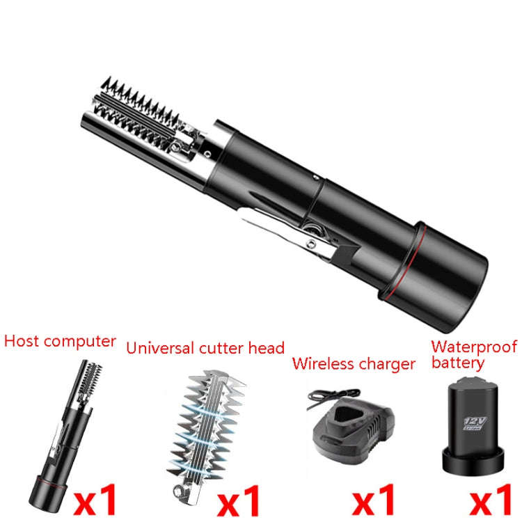 Electric Fish Scale Scraper Household Automatic Wireless Scraping Tool CN Plug, Black Single Batt...