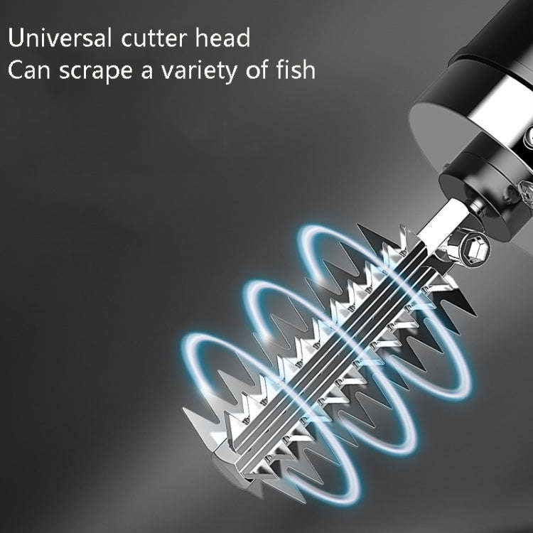 Electric Fish Scale Scraper Household Automatic Wireless Scraping Tool CN Plug, Black Single Batt...