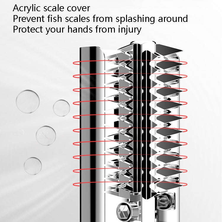 Electric Fish Scale Scraper Household Automatic Wireless Scraping Tool CN Plug, Black Single Batt...