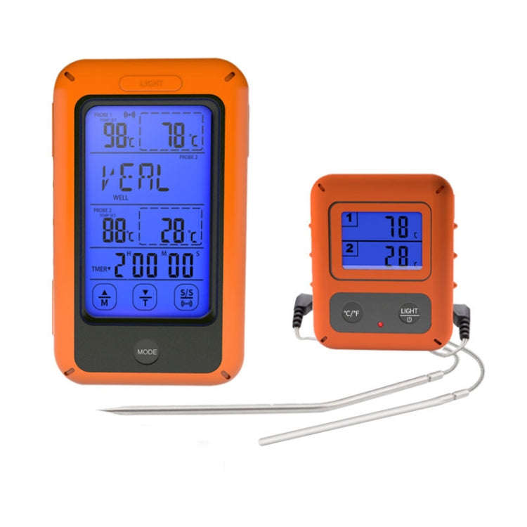 Wireless Food Thermometer Household Touch Screen BBQ Dual-Channel Kitchen  Thermometer, TS-TP20