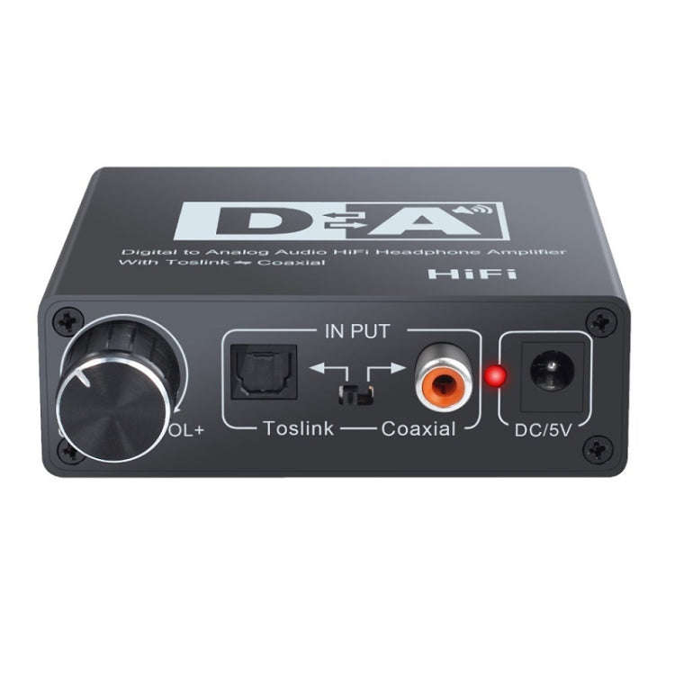 NK-C6 Optical Fiber To Analog Audio Converter Adjustable Volume Digital To Analog Decoder, EU Plu...