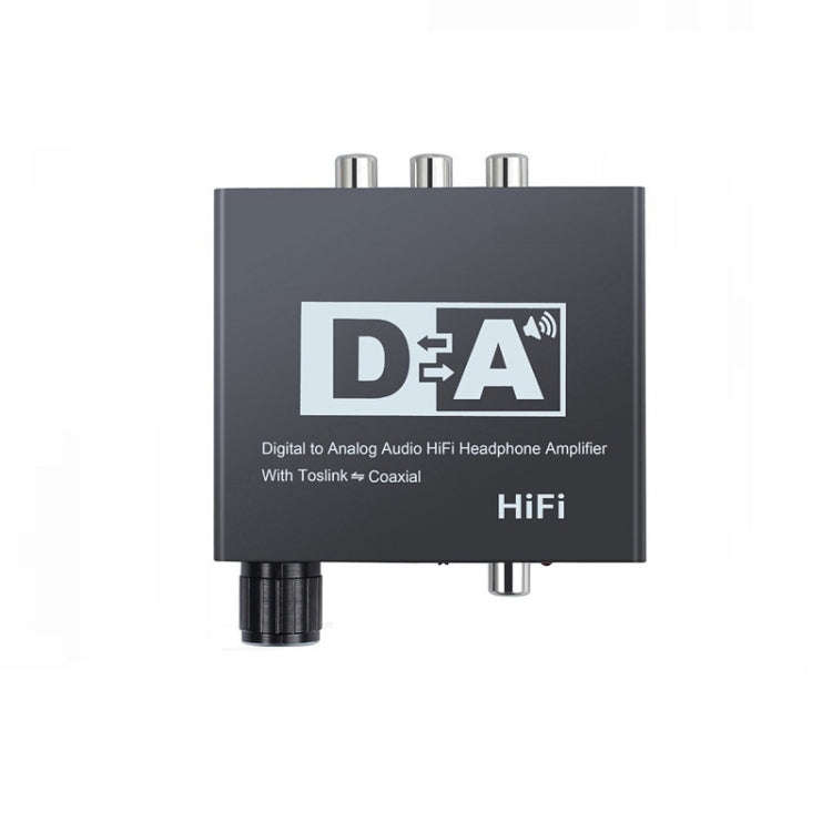 NK-C6 Optical Fiber To Analog Audio Converter Adjustable Volume Digital To Analog Decoder, EU Plu...