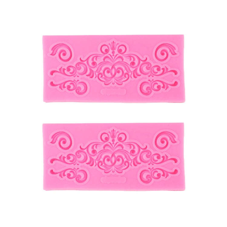2 PCS Fondant Cake Silicone Mold Hollow Embossed Border Frame Retro Photo Frame Mould
