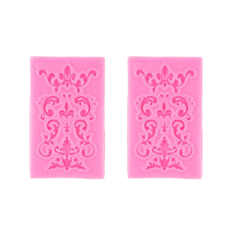 2 PCS Fondant Cake Silicone Mold Hollow Embossed Border Frame Retro Photo Frame Mould
