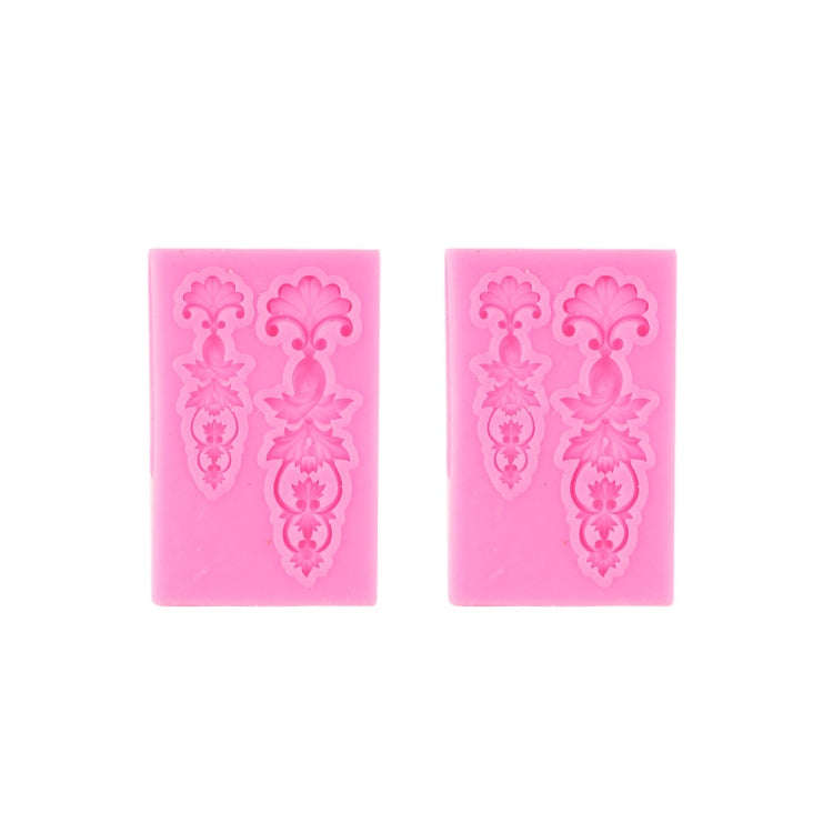 2 PCS Fondant Cake Silicone Mold Hollow Embossed Border Frame Retro Photo Frame Mould