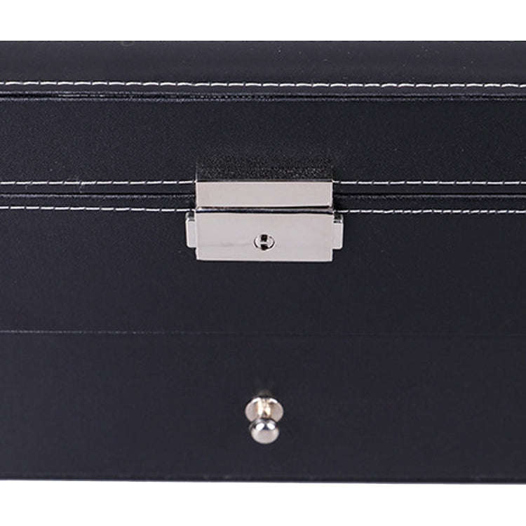 PU Leather Double-Layer Glasses Case Sunglasses Storage Display Box, Size: 33.5x19.5x15.5 cm