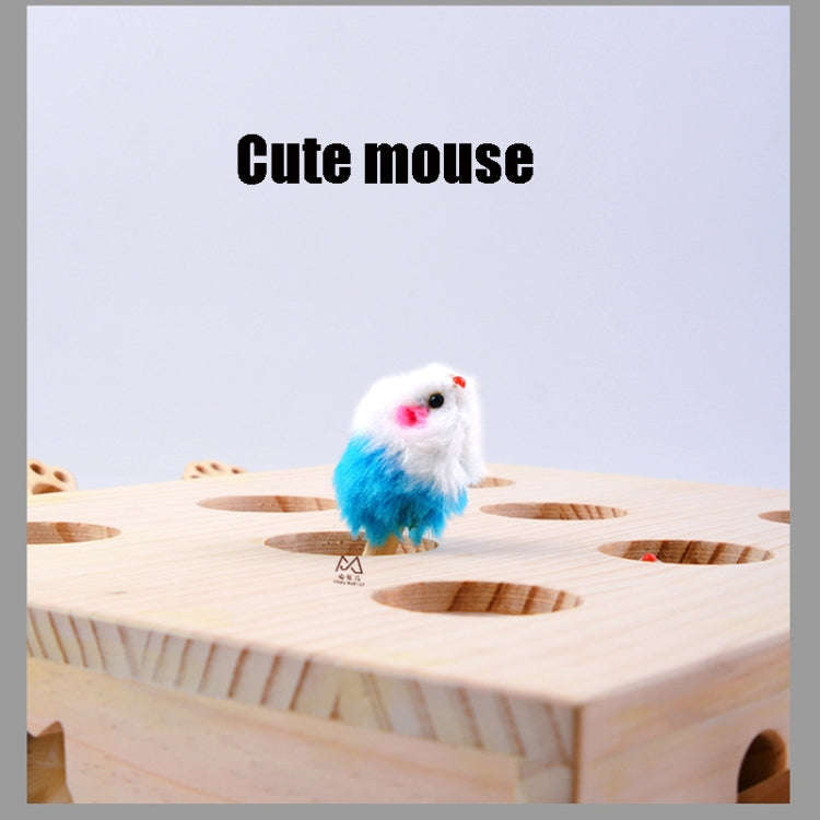 Hamster And Cat Toys Solid Wood Cat Supplies, Cloud Hairy Mouse, Five-hole Hairy Mouse, Eight-hol...