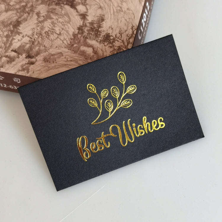 150 PCS Wedding Blessing Card Thank You Message Gift Decoration Card Bronzing Flower Greeting Car...
