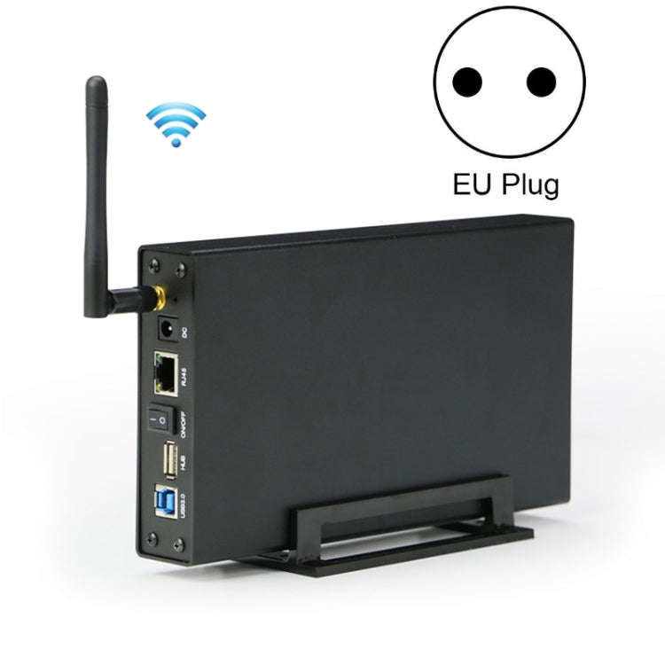 Blueendless 3.5 inch Mobile Hard Disk Box WIFI Wireless NAS Private Cloud Storage, EU Plug, US Pl...