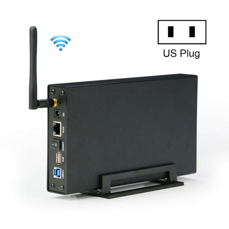 Blueendless 3.5 inch Mobile Hard Disk Box WIFI Wireless NAS Private Cloud Storage, EU Plug, US Pl...