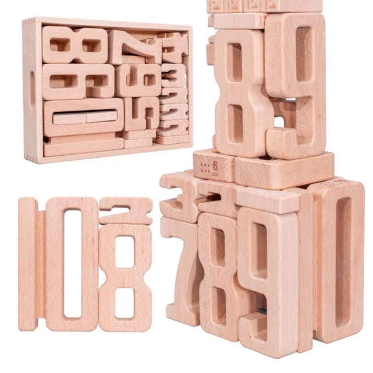 Children Particle Beech Number Building Blocks Children Mathematics Early Education Toy Teaching ...