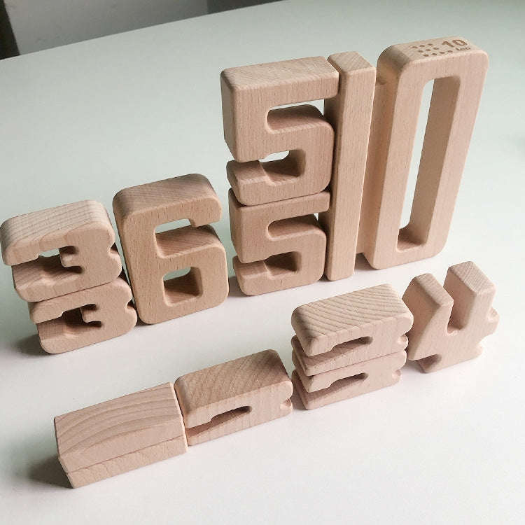 Children Particle Beech Number Building Blocks Children Mathematics Early Education Toy Teaching ...