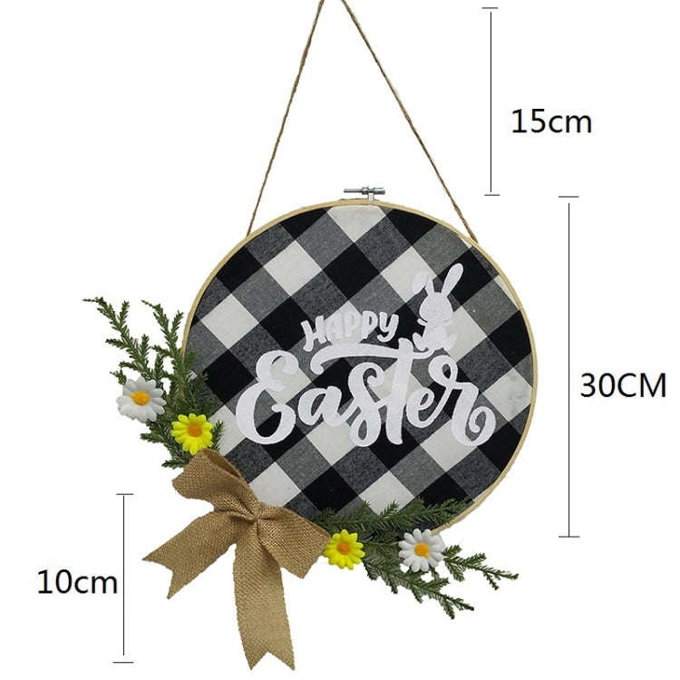 Home Decorations Easter Wreath Shooting Props Wreath Door Hanging, Brown Hello, Whiteboard Black ...
