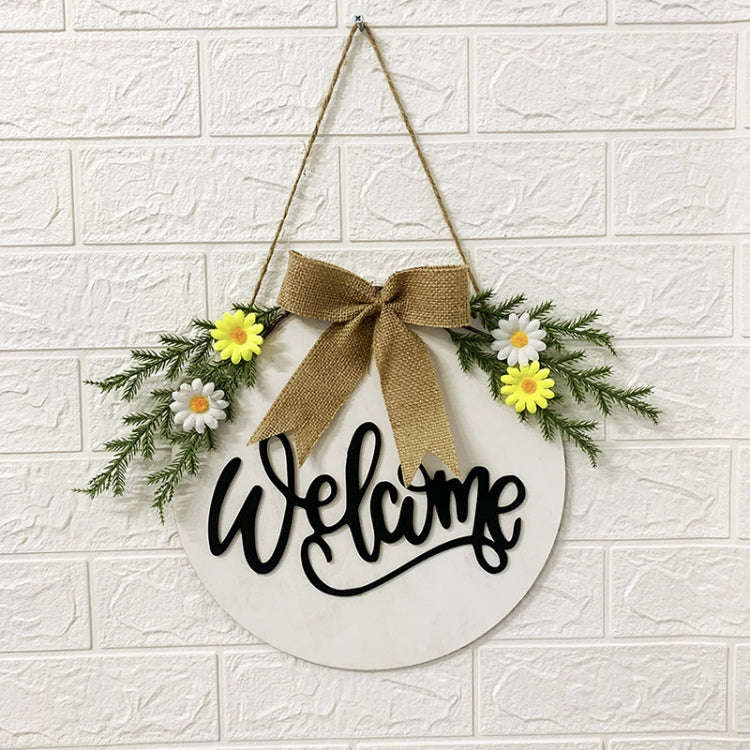 Home Decorations Easter Wreath Shooting Props Wreath Door Hanging, Brown Hello, Whiteboard Black ...