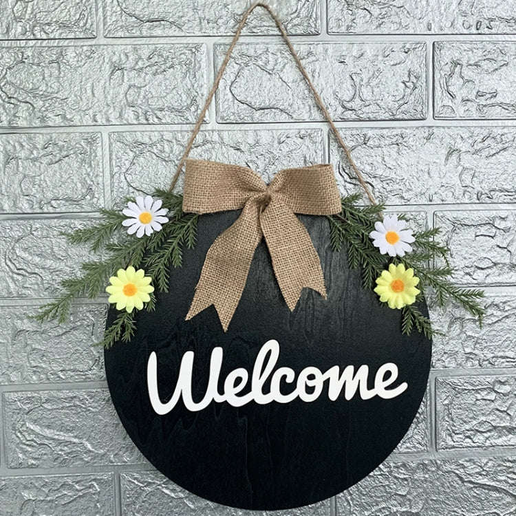 Home Decorations Easter Wreath Shooting Props Wreath Door Hanging, Brown Hello, Whiteboard Black ...