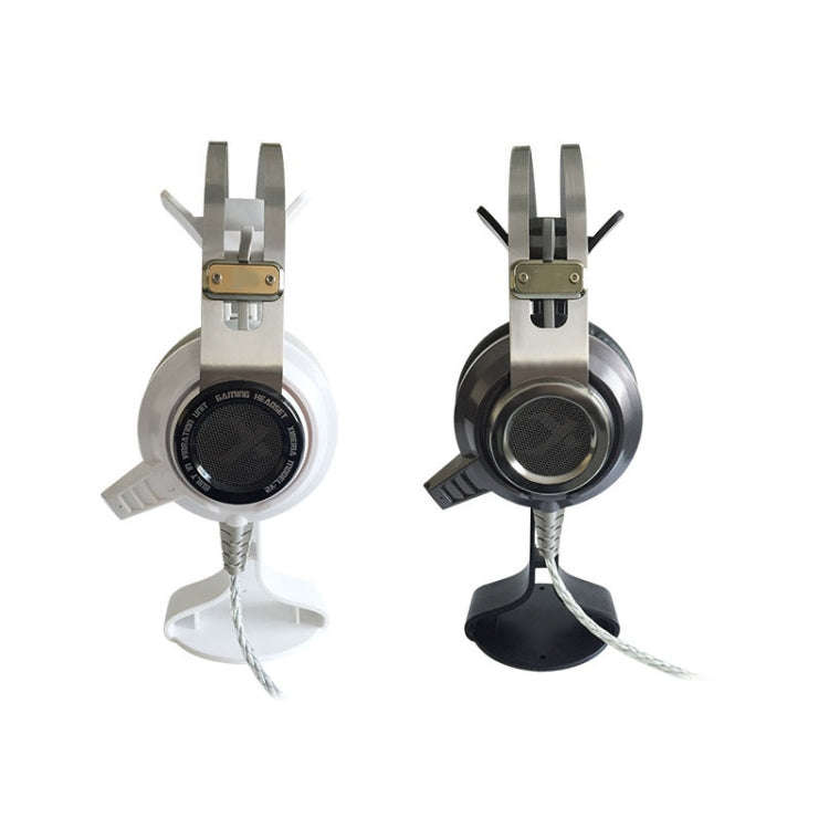 2 PCS Universal Headphone Holder Display Shelf  Internet Cafe Computer Headphone Hanger, White, B...
