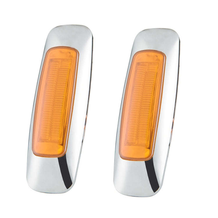 2 PCS 12/24V 2000-4000K 8 LEDs Explosion Lightning Plating Edge Light Side Tail Light, Red, Yellow