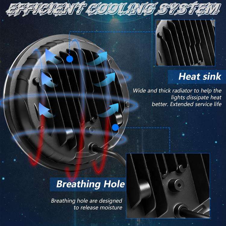 5.75-inch Aluminum Housing Matrix Angel Eye Motorcycle Headlight