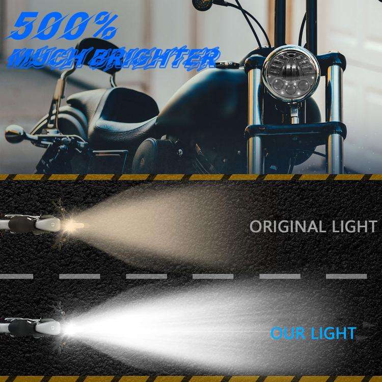 5.75-inch Aluminum Housing Matrix Angel Eye Motorcycle Headlight