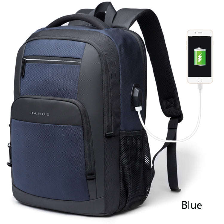 BANGE BG-1921 College Student Schoolbag Waterproof Business Computer Backpack with External USB C...