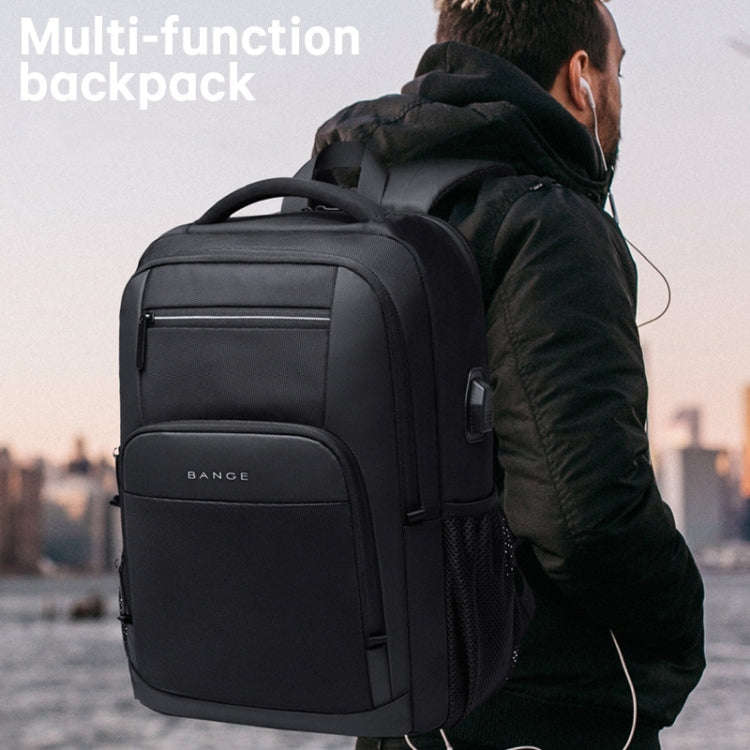 BANGE BG-1921 College Student Schoolbag Waterproof Business Computer Backpack with External USB C...