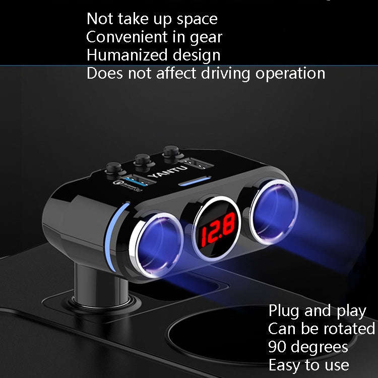 YANTU B39 Cigarette Lighters Cars Multifunctional Usb Fast Charging Car Charger, Wireless Qualcom...