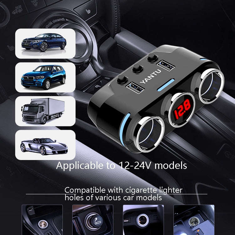 YANTU B39 Cigarette Lighters Cars Multifunctional Usb Fast Charging Car Charger, Wireless Qualcom...