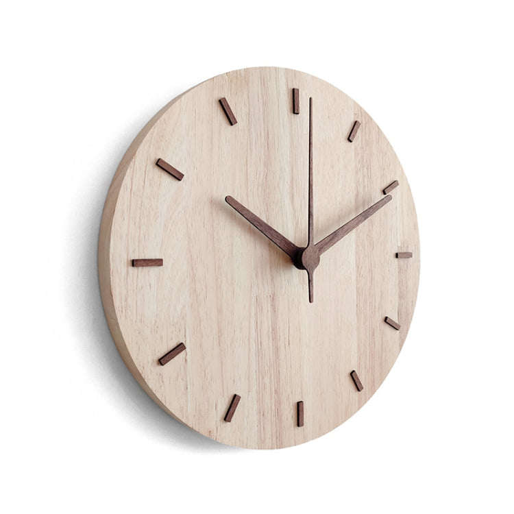Solid Wooden Wall Clock Home Living Room Wall Clock Decorative Clock, Solid Wooden Wall Clock