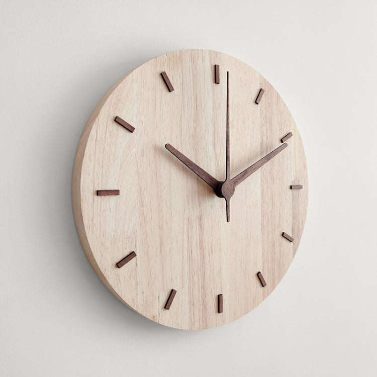Solid Wooden Wall Clock Home Living Room Wall Clock Decorative Clock, Solid Wooden Wall Clock
