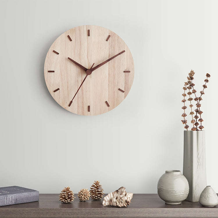 Solid Wooden Wall Clock Home Living Room Wall Clock Decorative Clock, Solid Wooden Wall Clock
