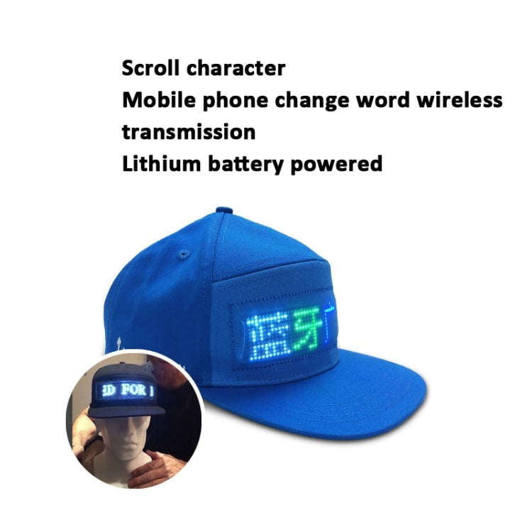 Bluetooth LED Advertising Cap Supports Scrolling Characters/Mobile Phone Word Change/Multi-Langua...