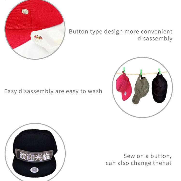 Bluetooth LED Advertising Cap Supports Scrolling Characters/Mobile Phone Word Change/Multi-Langua...