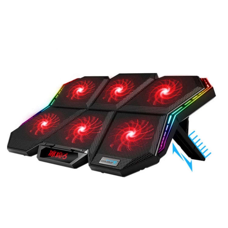 COOLCOLD RGB Notebook Radiator Six Fan Adjustable Laptop Cooling Base, 5V Speed  Colorful Version...