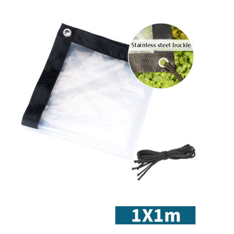Balcony Windows Transparent Rainproof Cloth Plants Insulation Anti-Bird Thick Windshield, 1x1m Fi...