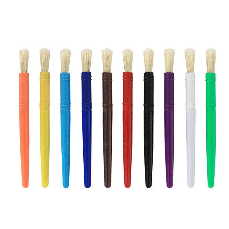 Children Plastic Pen Cup Bristles Graffiti Painting Brush Set, HB-10 + 10, HB-5 + 5 Light Colors,...