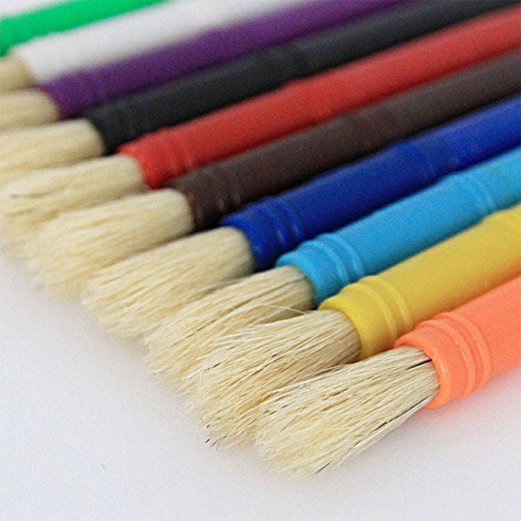 Children Plastic Pen Cup Bristles Graffiti Painting Brush Set, HB-10 + 10, HB-5 + 5 Light Colors,...